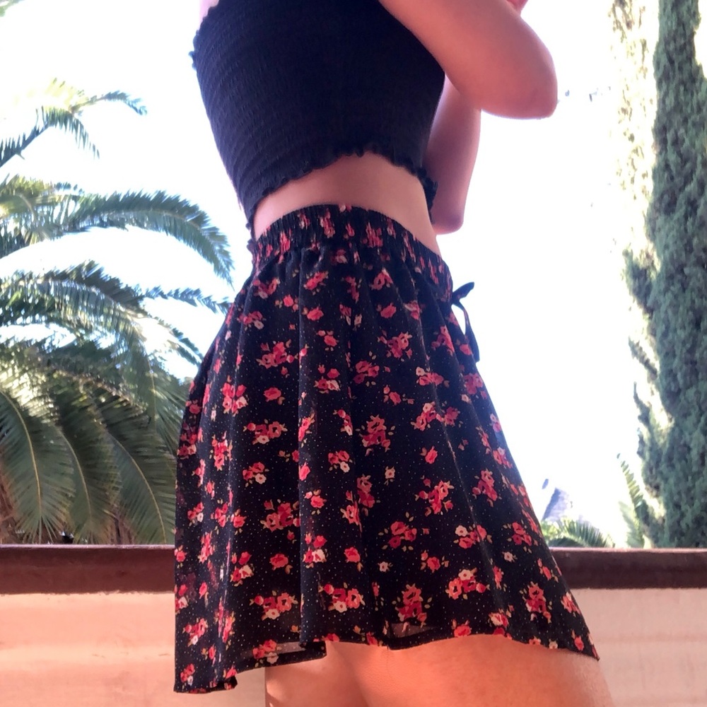 Floral skater skirt mini